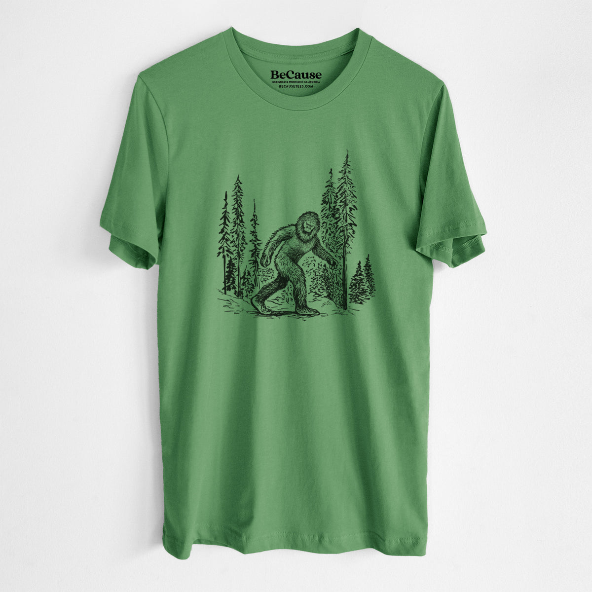 Bigfoot in the Woods - Lightweight 100% Cotton Unisex Crewneck