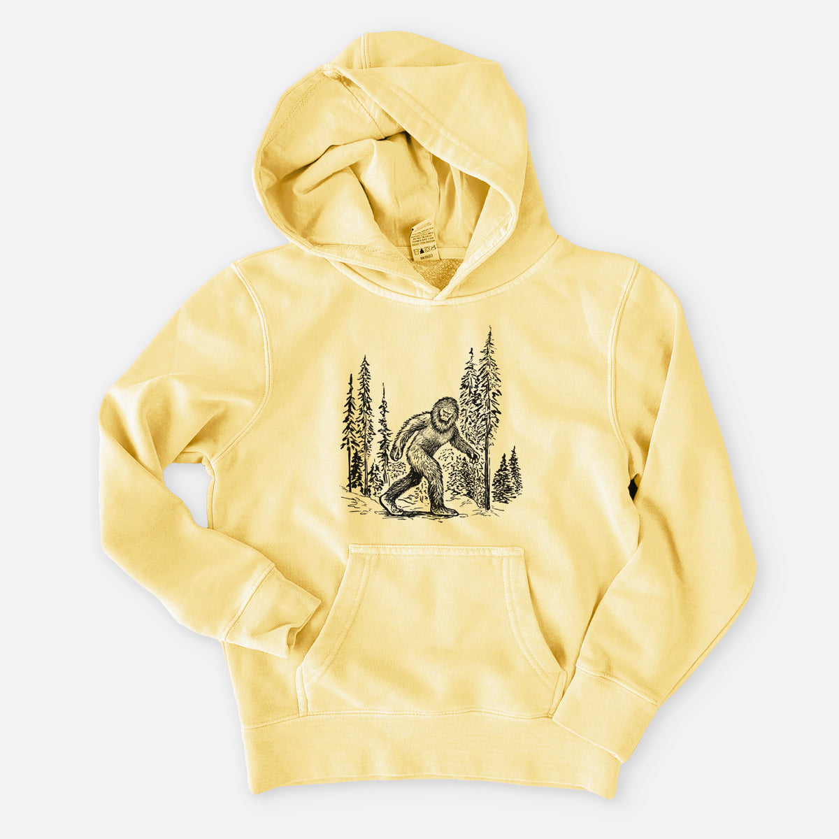 Bigfoot in the Woods - Youth Pigment Dyed Hoodie