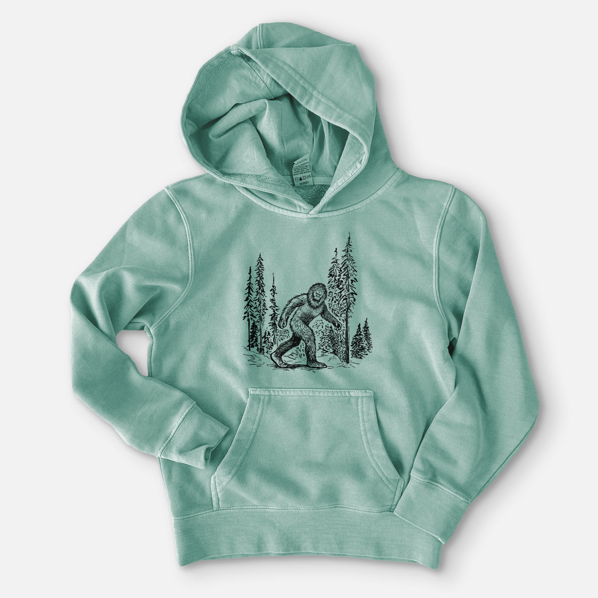 Bigfoot in the Woods - Youth Pigment Dyed Hoodie