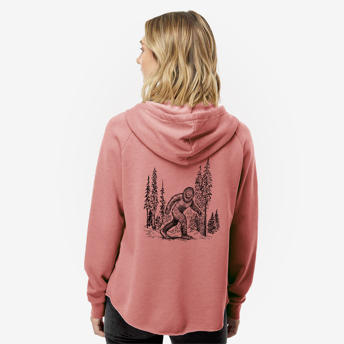 Bigfoot in the Woods - Women's Cali Wave Zip-Up Sweatshirt