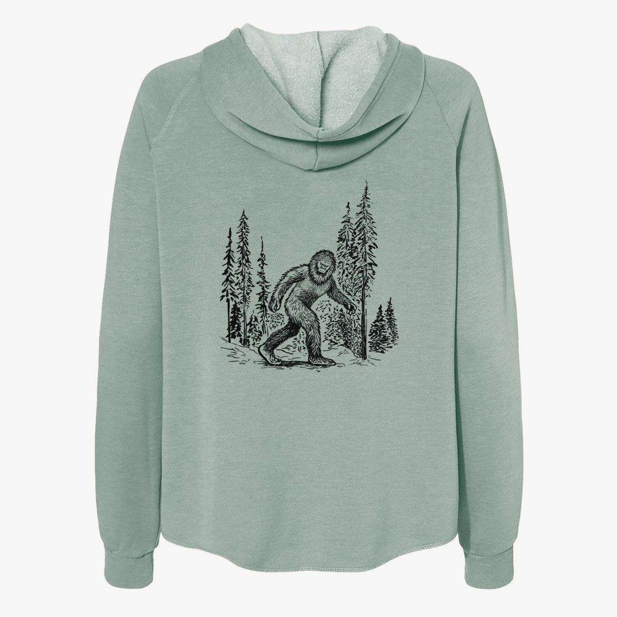 Bigfoot in the Woods - Women's Cali Wave Zip-Up Sweatshirt
