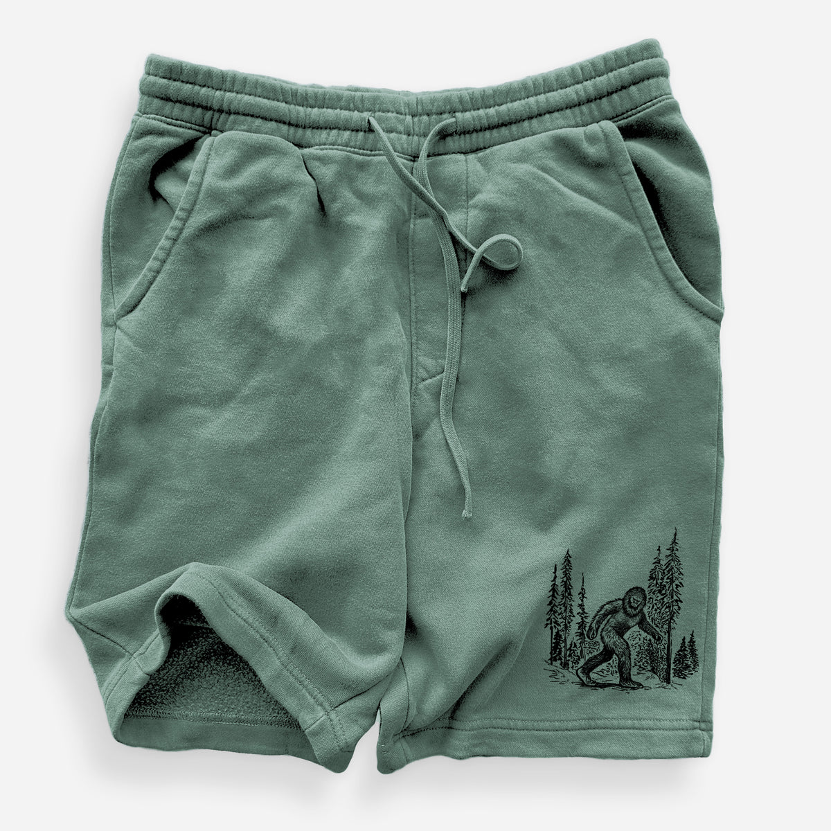 Bigfoot in the Woods - Unisex Pigment Dyed Shorts