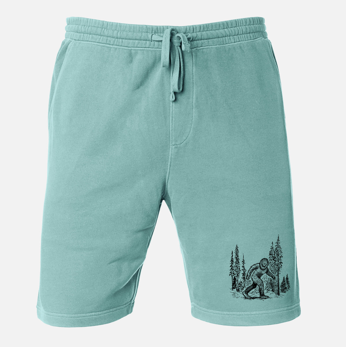 Bigfoot in the Woods - Unisex Pigment Dyed Shorts