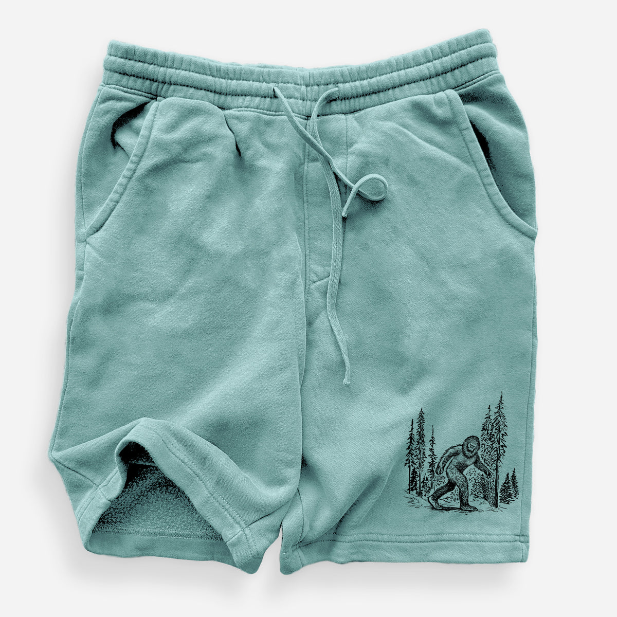 Bigfoot in the Woods - Unisex Pigment Dyed Shorts