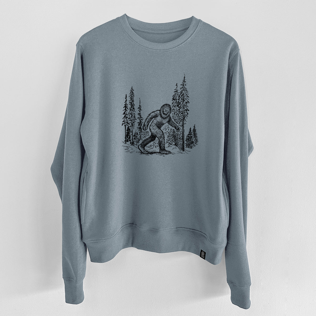 Bigfoot in the Woods  - Unisex Reclaimed Crewneck Sweatshirt