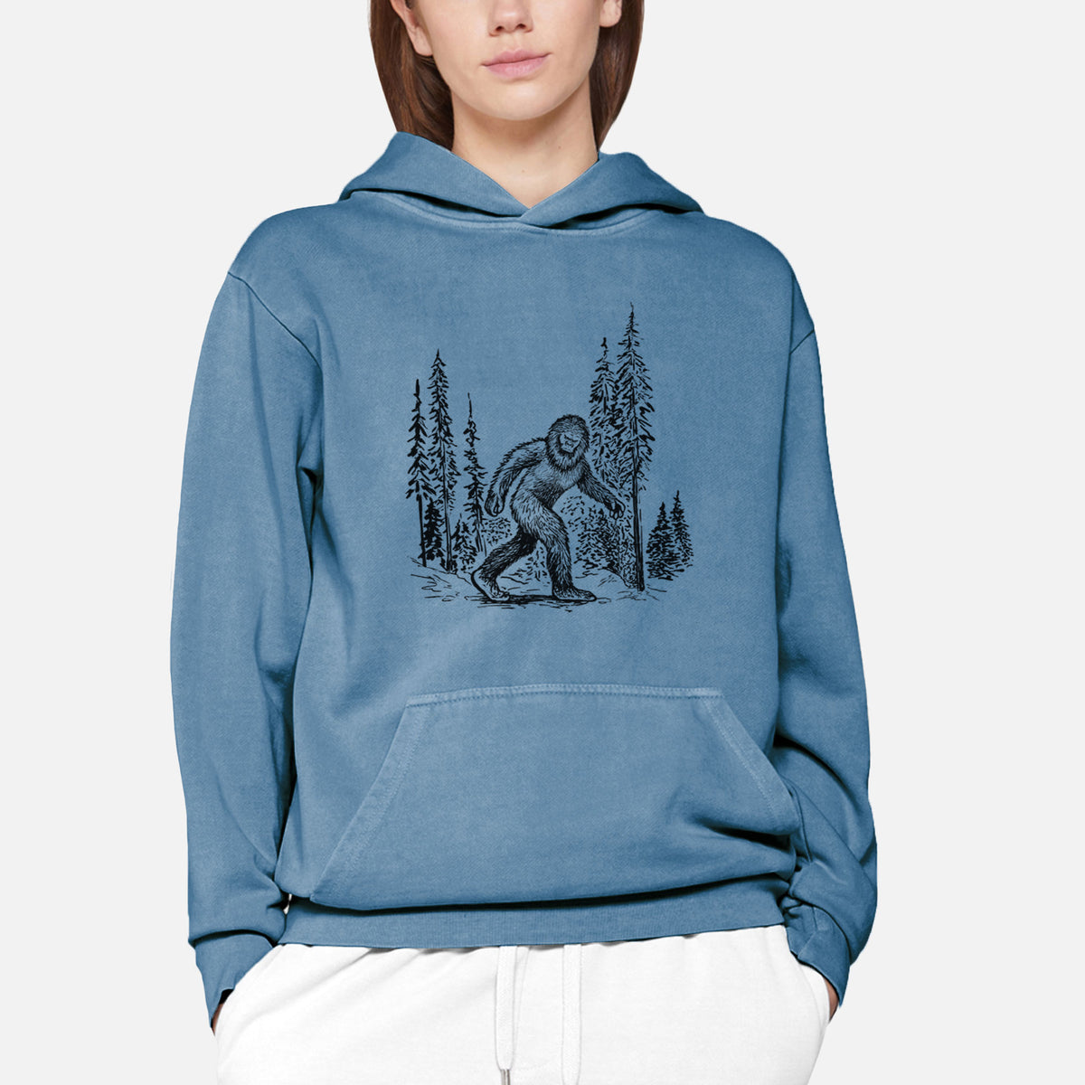 Bigfoot in the Woods  - Urban Heavyweight Hoodie