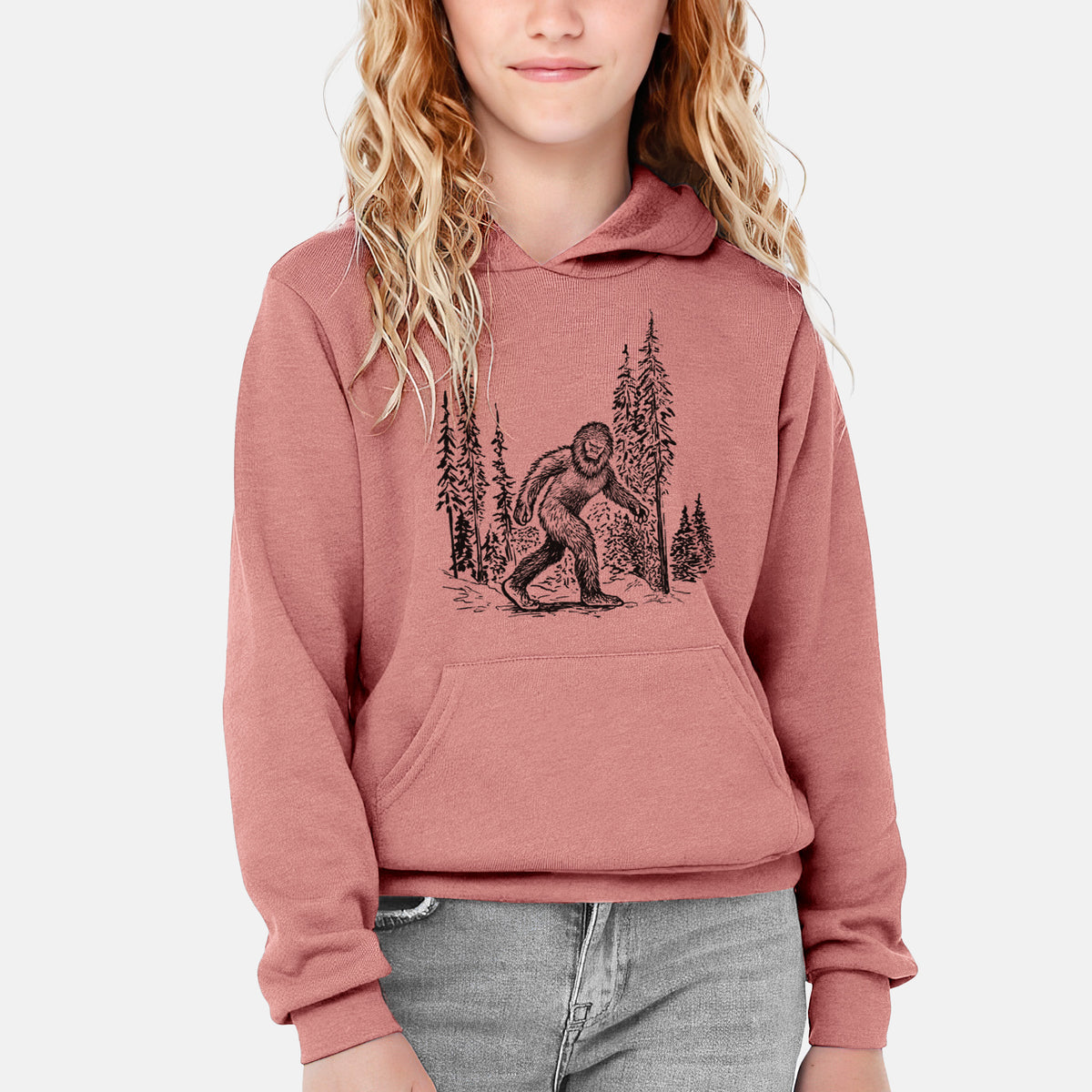 Bigfoot in the Woods - Youth Hoodie Sweatshirt