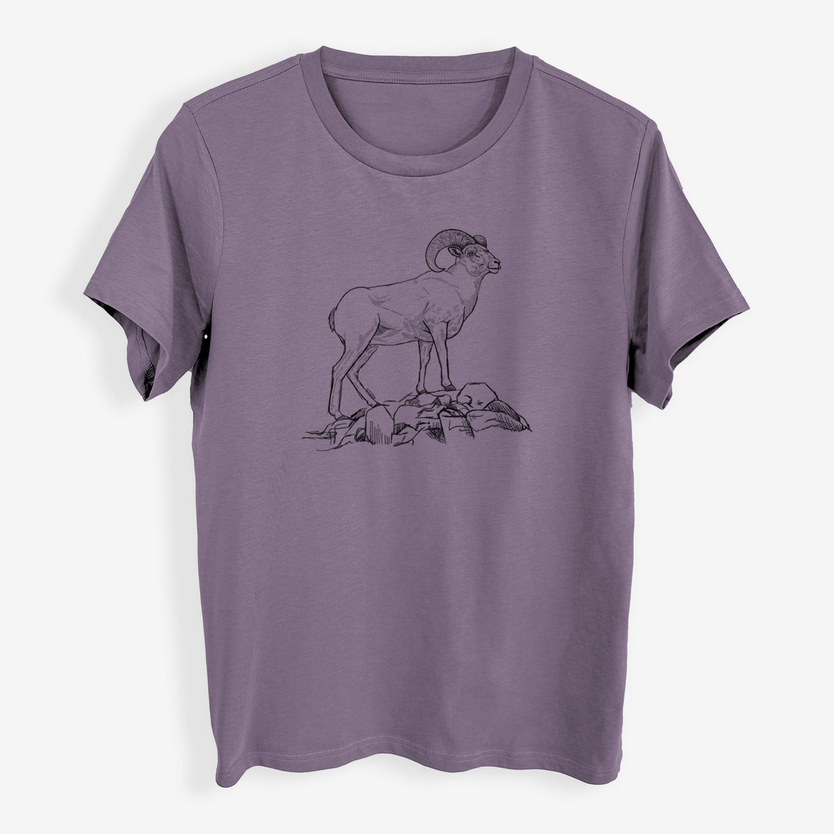 Bighorn Sheep Ram - Ovis canadensis - Womens Everyday Maple Tee