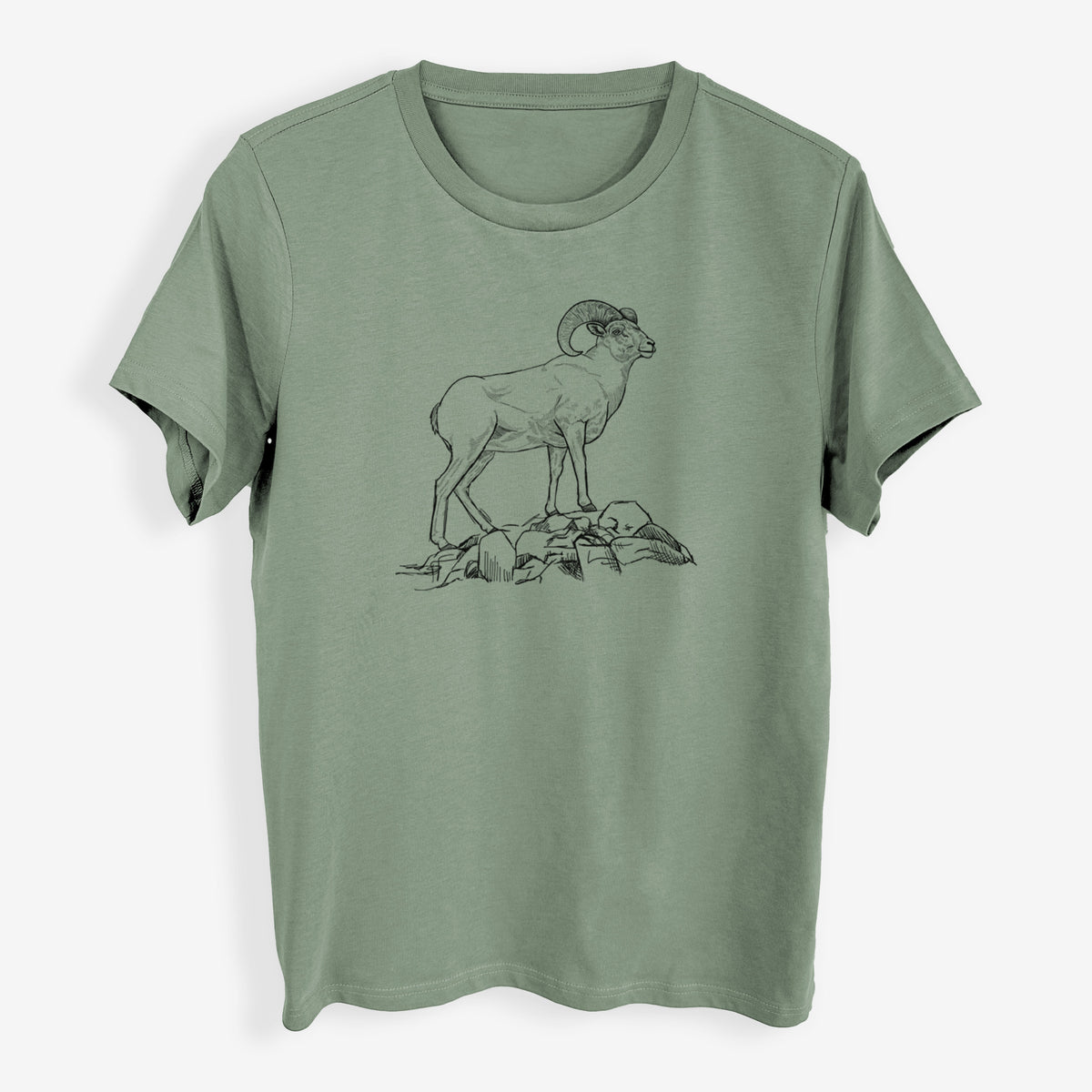 Bighorn Sheep Ram - Ovis canadensis - Womens Everyday Maple Tee