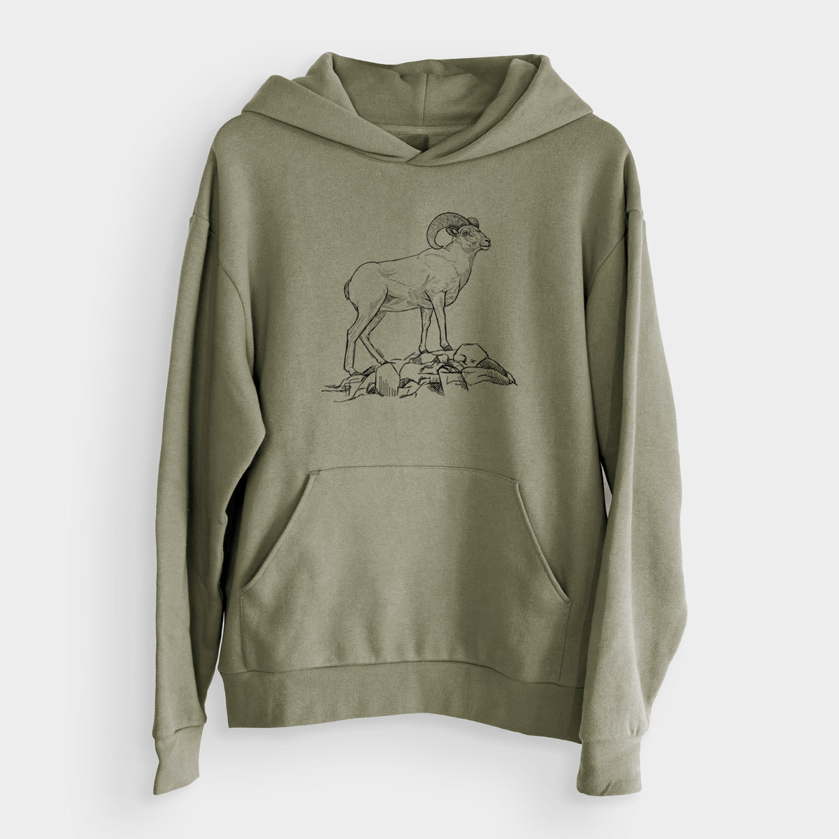 Bighorn Sheep Ram - Ovis canadensis  - Bodega Midweight Hoodie