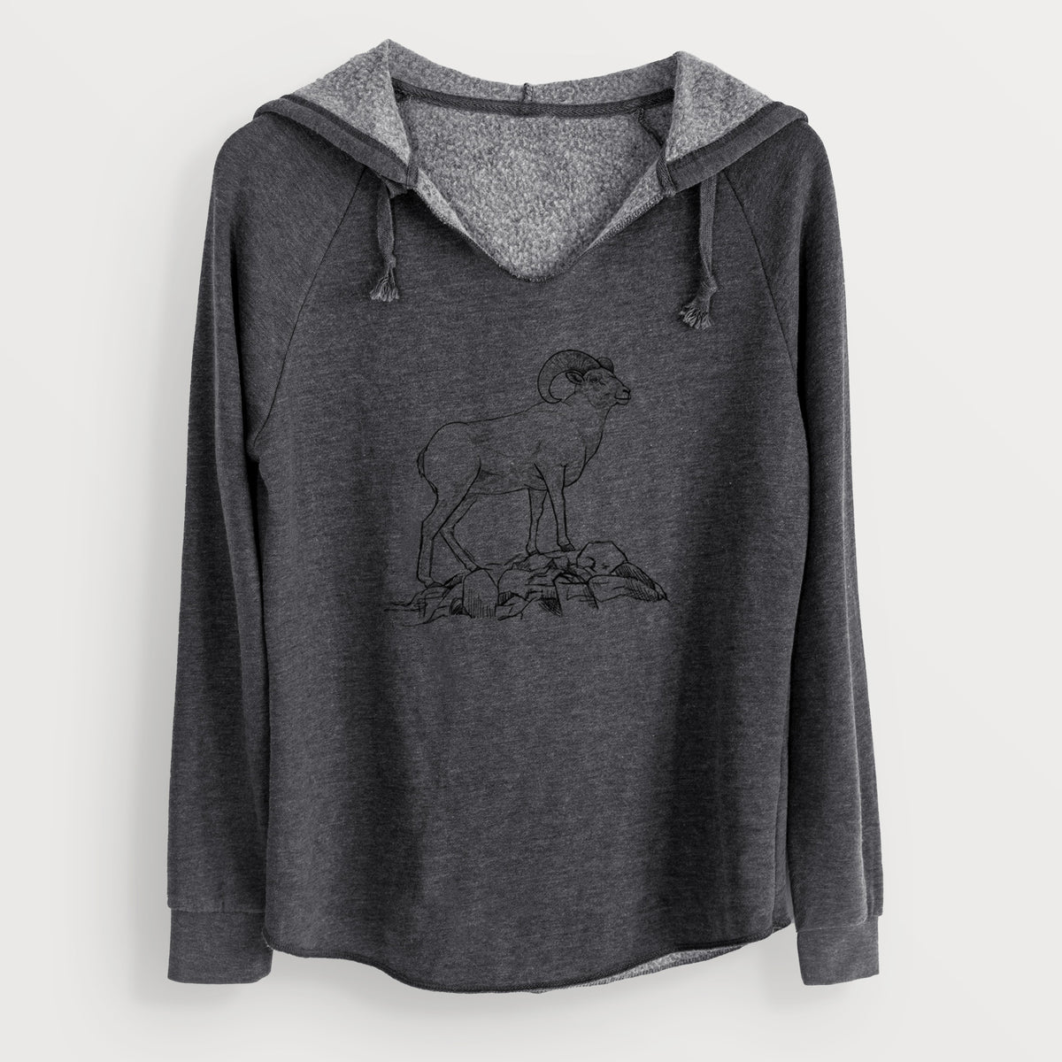 Bighorn Sheep Ram - Ovis canadensis - Cali Wave Hooded Sweatshirt