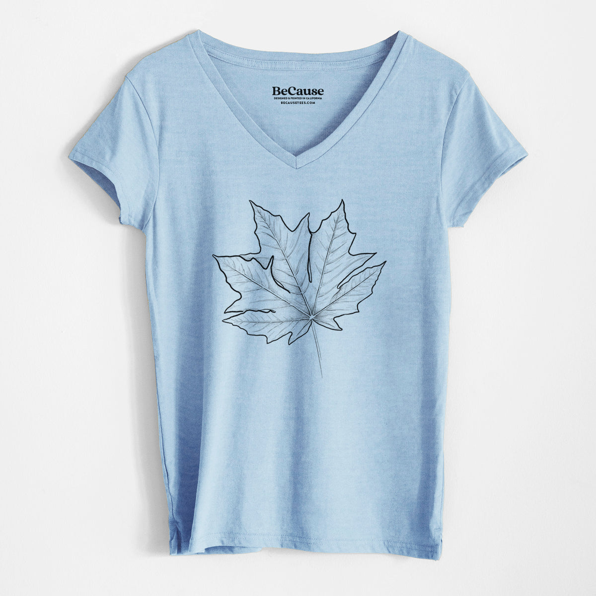 Bigleaf Maple - Acer macrophyllum - Women&#39;s 100% Recycled V-neck