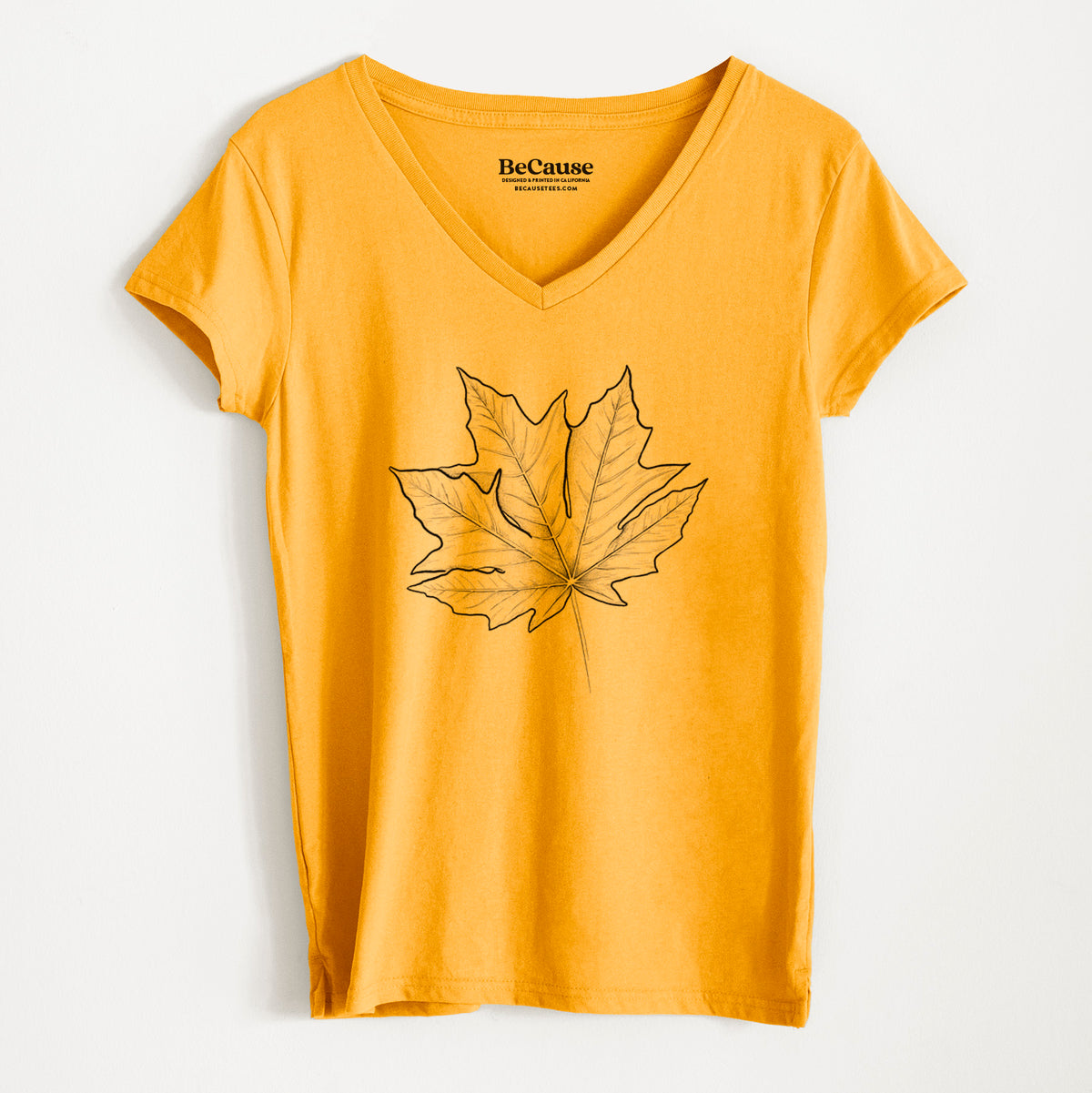 Bigleaf Maple - Acer macrophyllum - Women&#39;s 100% Recycled V-neck