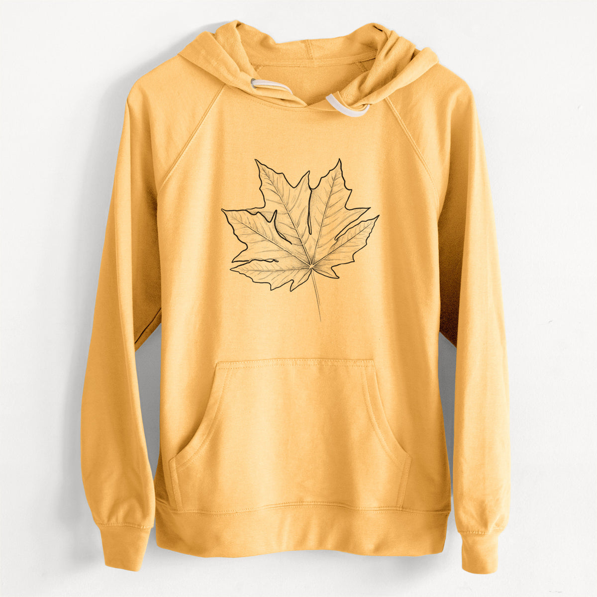 CLEARANCE - Bigleaf Maple - Acer macrophyllum  - Unisex Slim Fit Loopback Terry Hoodie