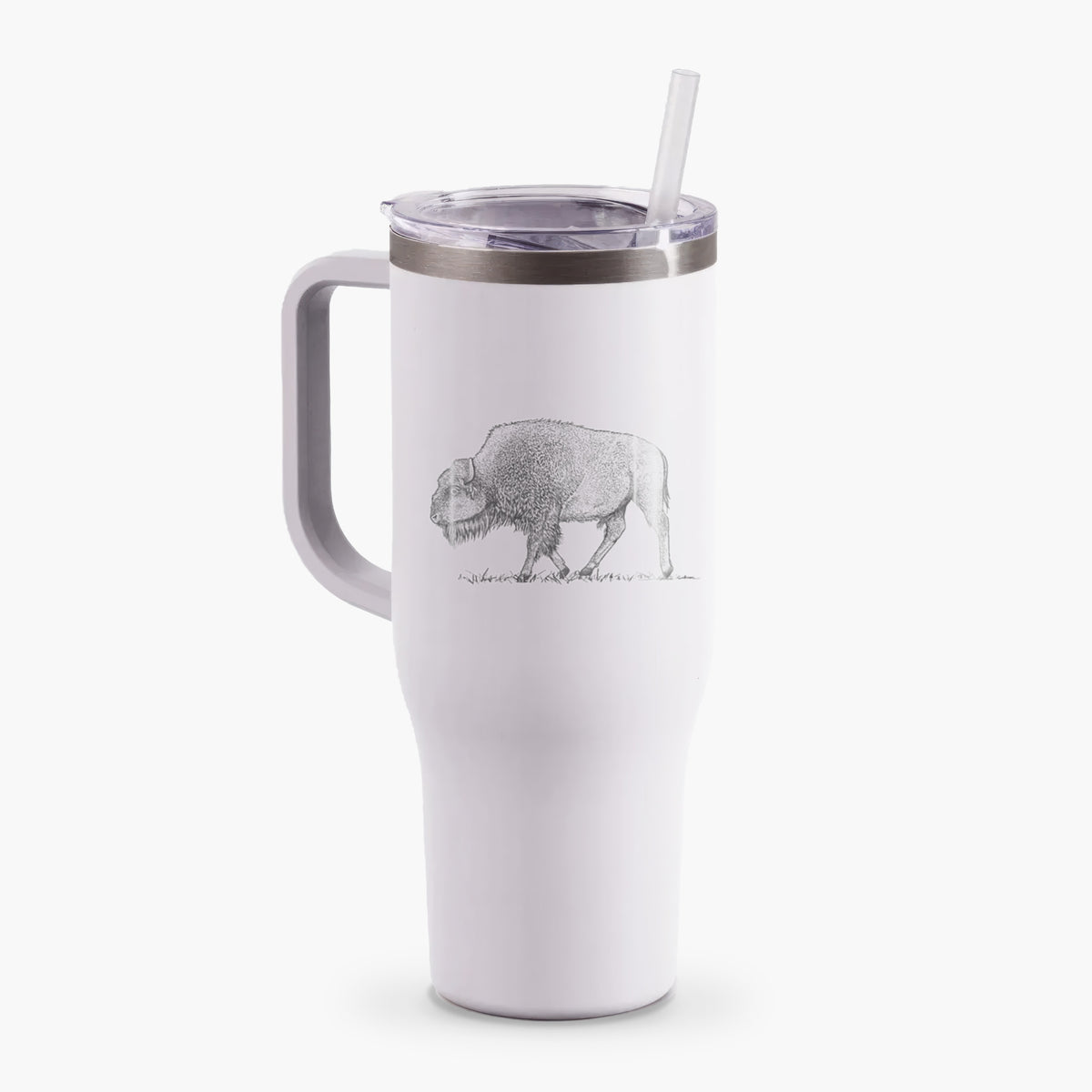 American Bison / Buffalo - Bison bison - 40oz Tumbler with Handle