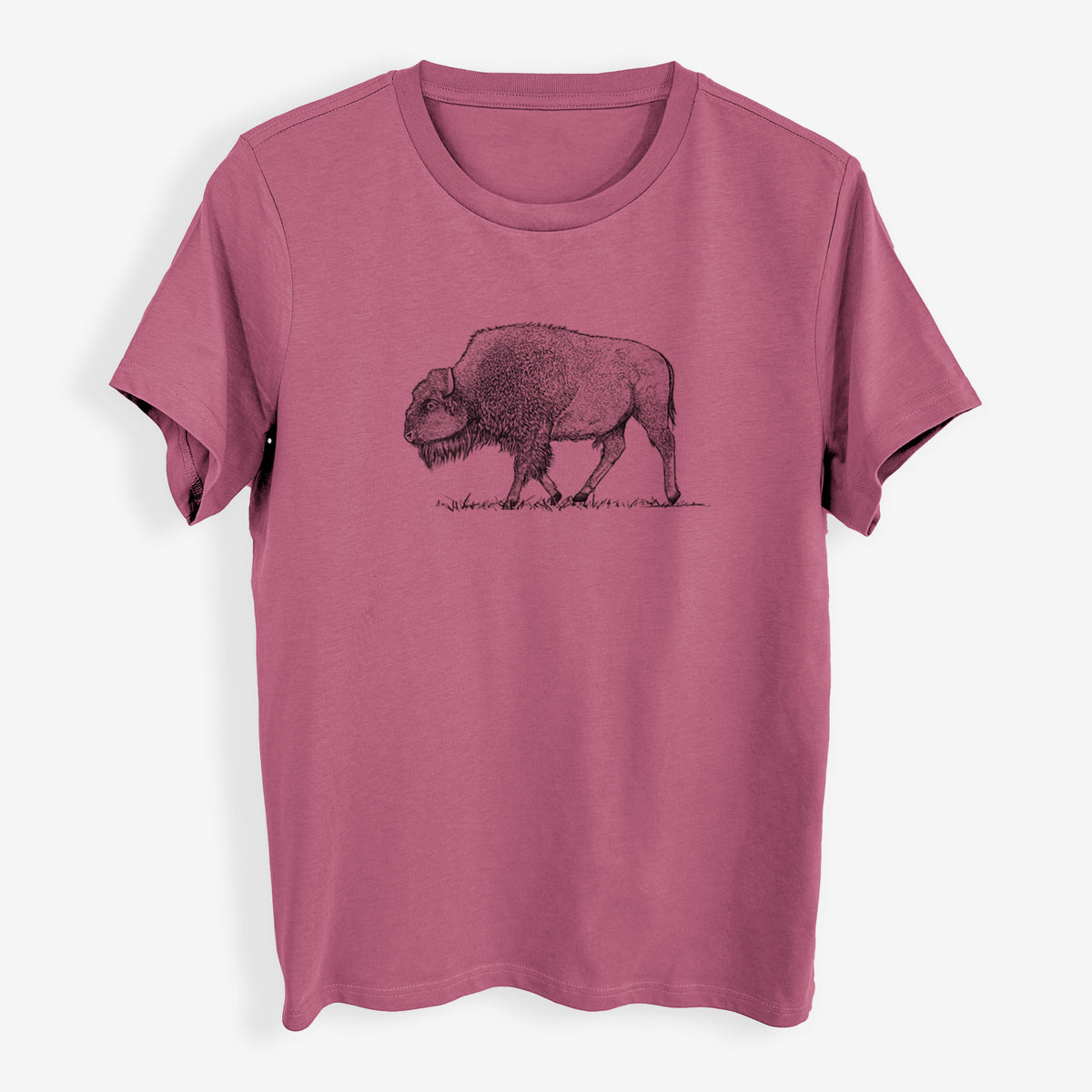 American Bison / Buffalo - Bison bison - Womens Everyday Maple Tee