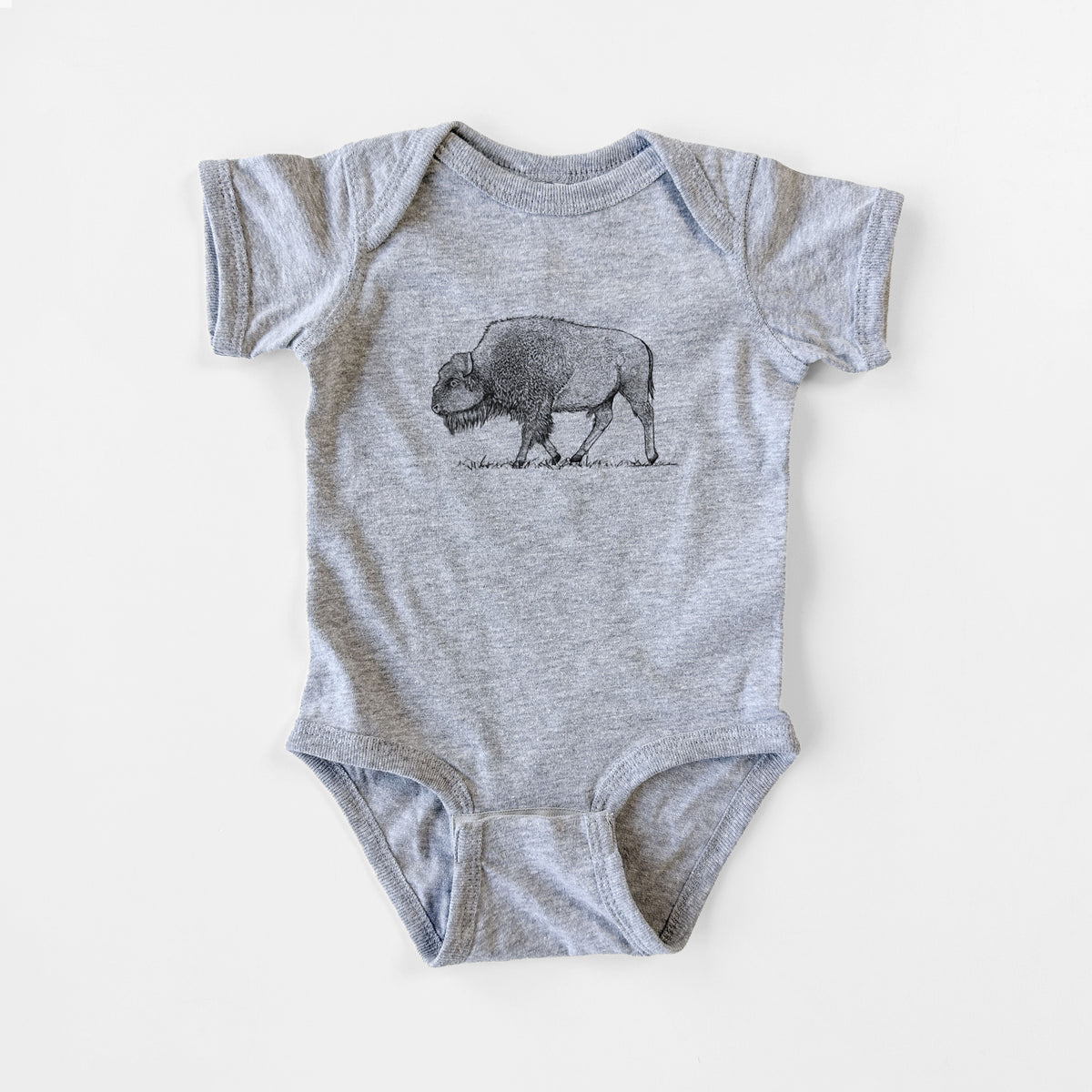 American Bison / Buffalo - Bison bison - Baby Fine Jersey Bodysuit