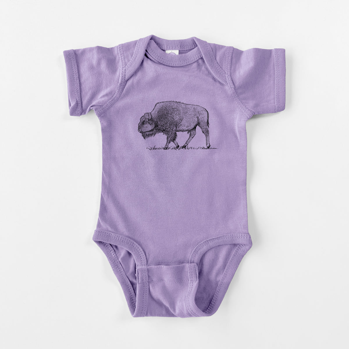 American Bison / Buffalo - Bison bison - Baby Fine Jersey Bodysuit
