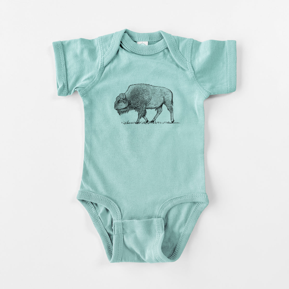 American Bison / Buffalo - Bison bison - Baby Fine Jersey Bodysuit
