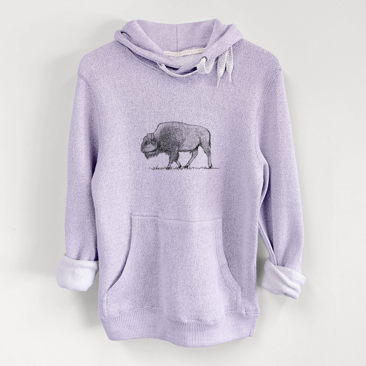 American Bison / Buffalo - Bison bison - Knit Hoodie