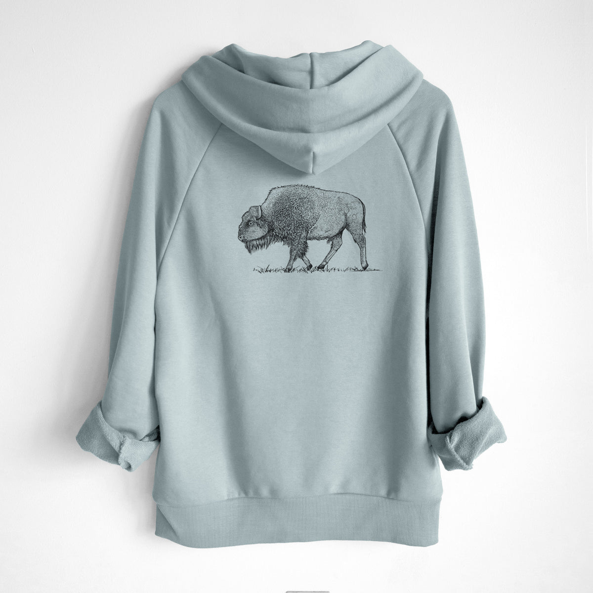 American Bison / Buffalo - Bison bison - UltraLuxe Heavyweight French Terry Hoodie