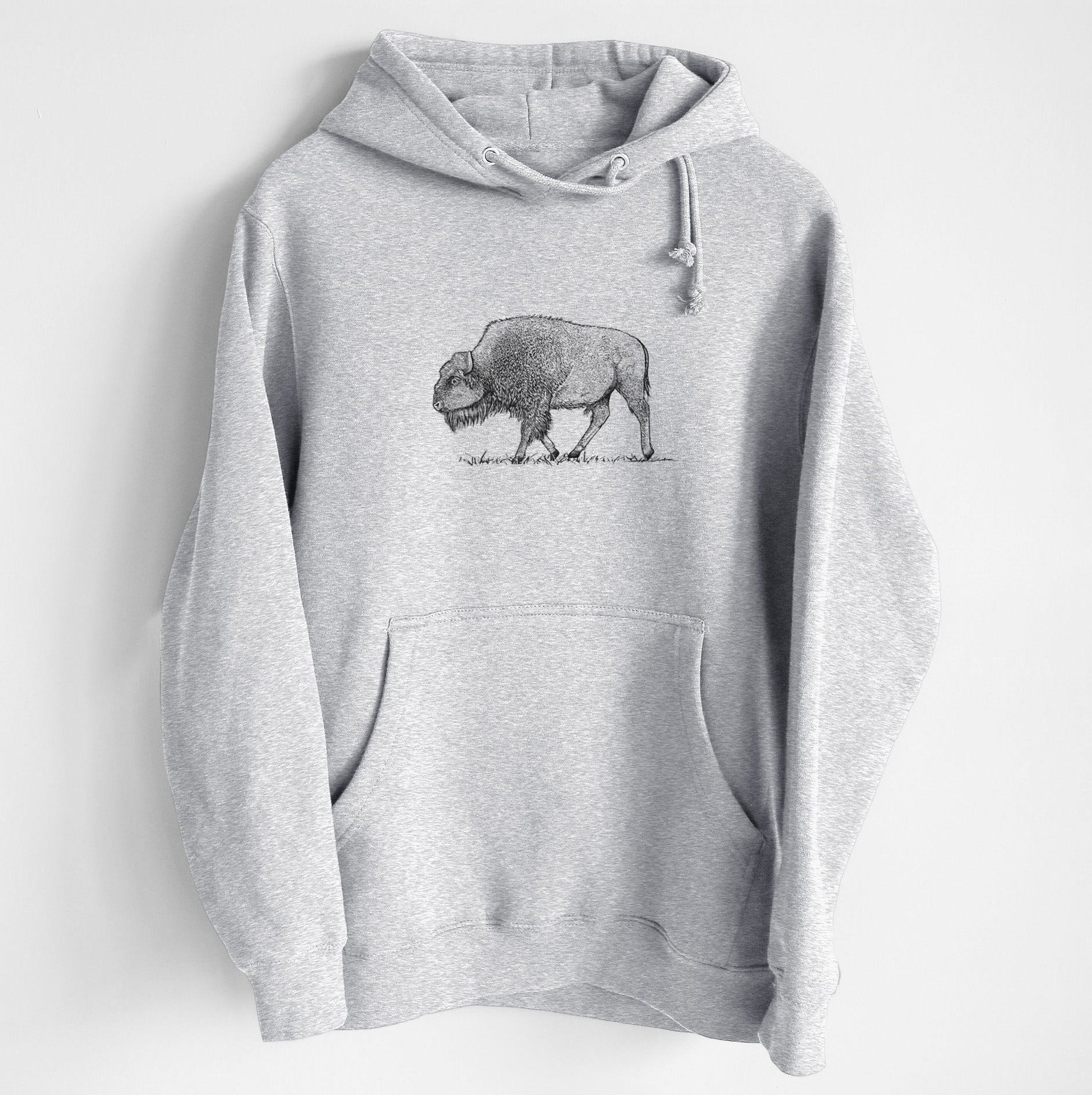 American Bison / Buffalo - Bison bison - Heavyweight Fleece Hoodie