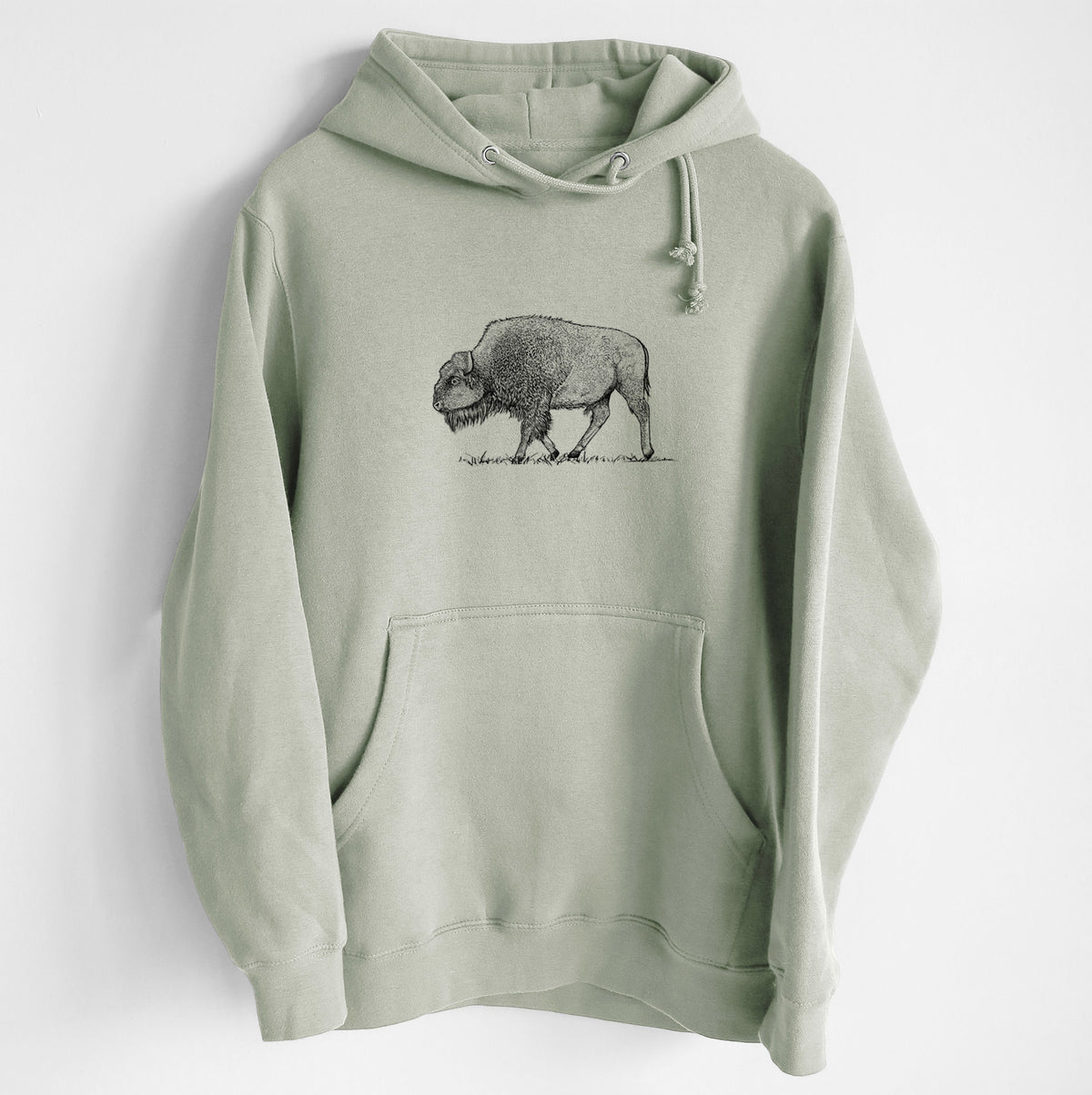 American Bison / Buffalo - Bison bison - Heavyweight Fleece Hoodie