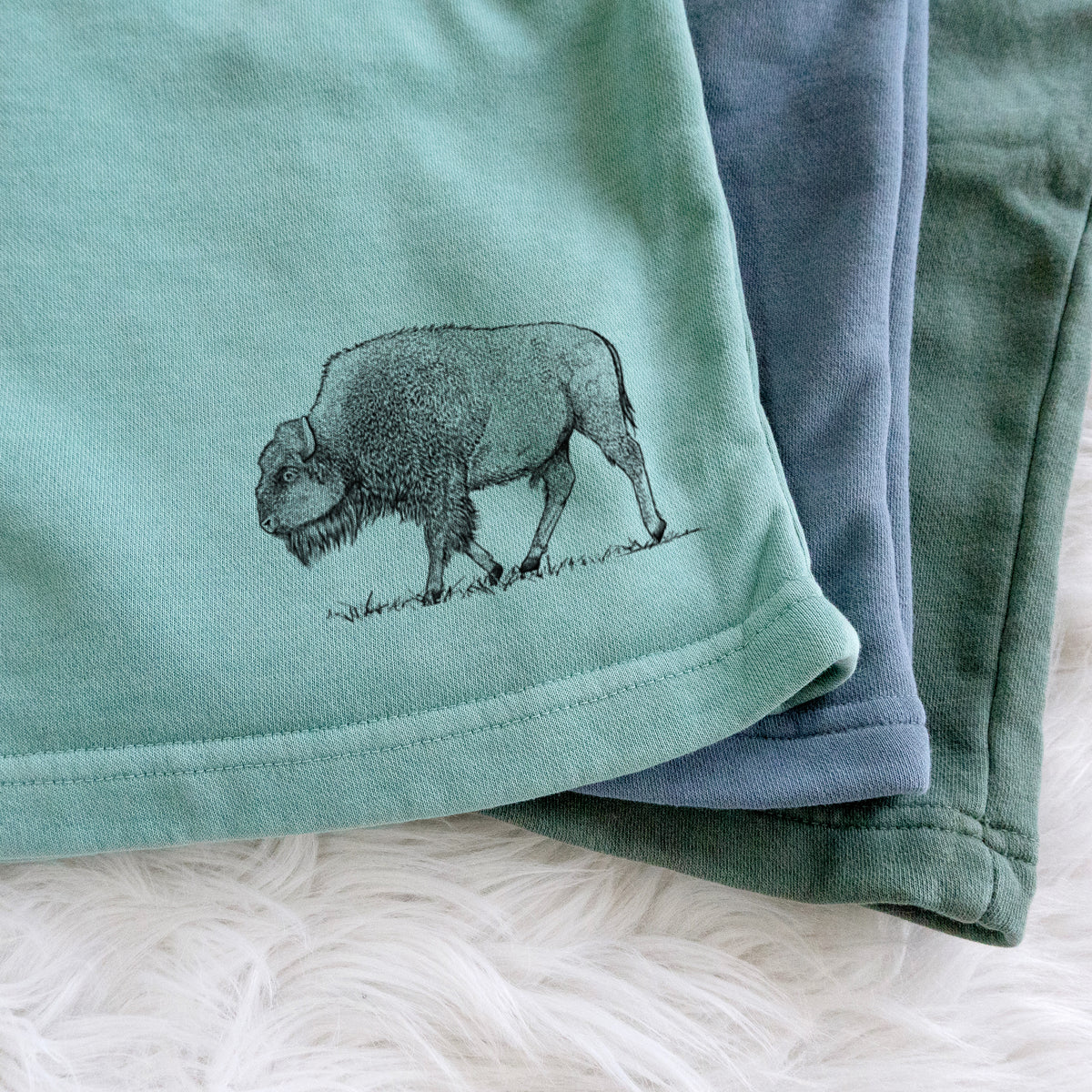 American Bison / Buffalo - Bison bison - Unisex Pigment Dyed Shorts