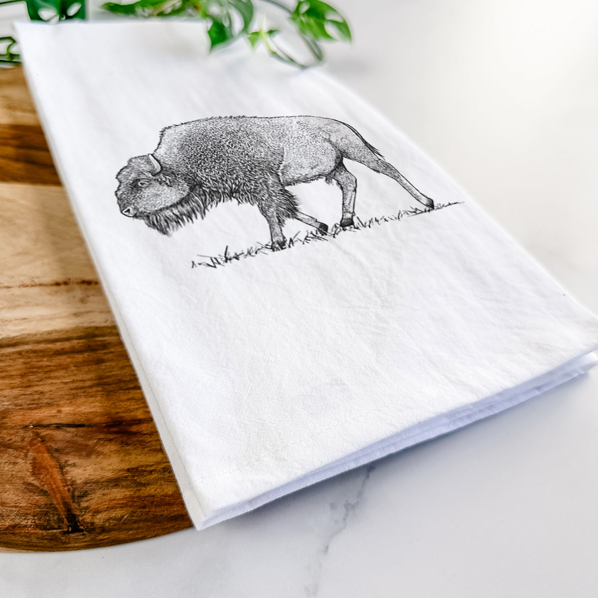 American Bison / Buffalo - Bison bison Tea Towel