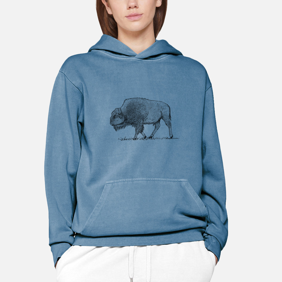 American Bison / Buffalo - Bison bison  - Urban Heavyweight Hoodie