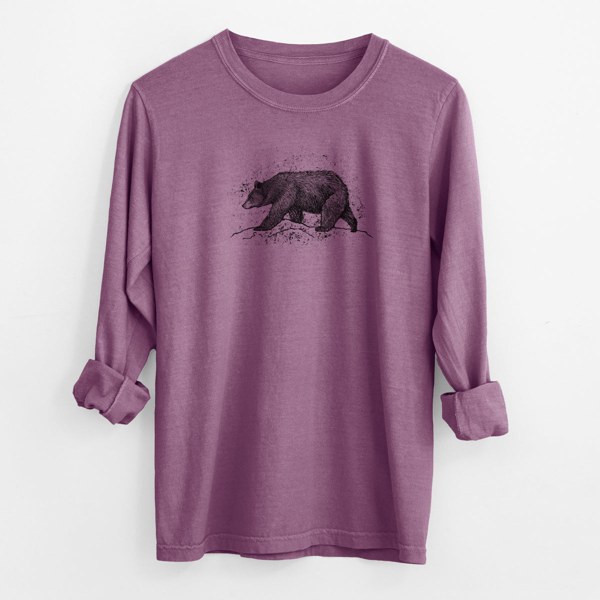 Black Bear - Men&#39;s Heavyweight 100% Cotton Long Sleeve