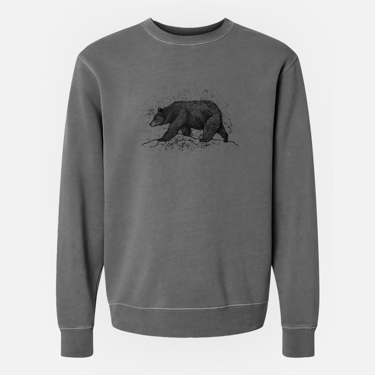 Black Bear - Unisex Pigment Dyed Crew Sweatshirt