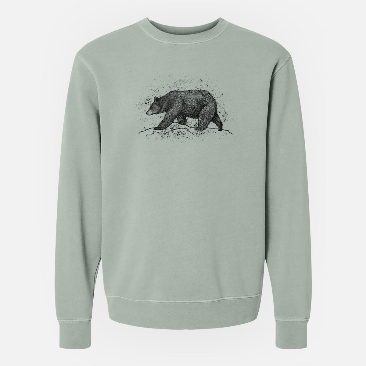 Black Bear - Unisex Pigment Dyed Crew Sweatshirt