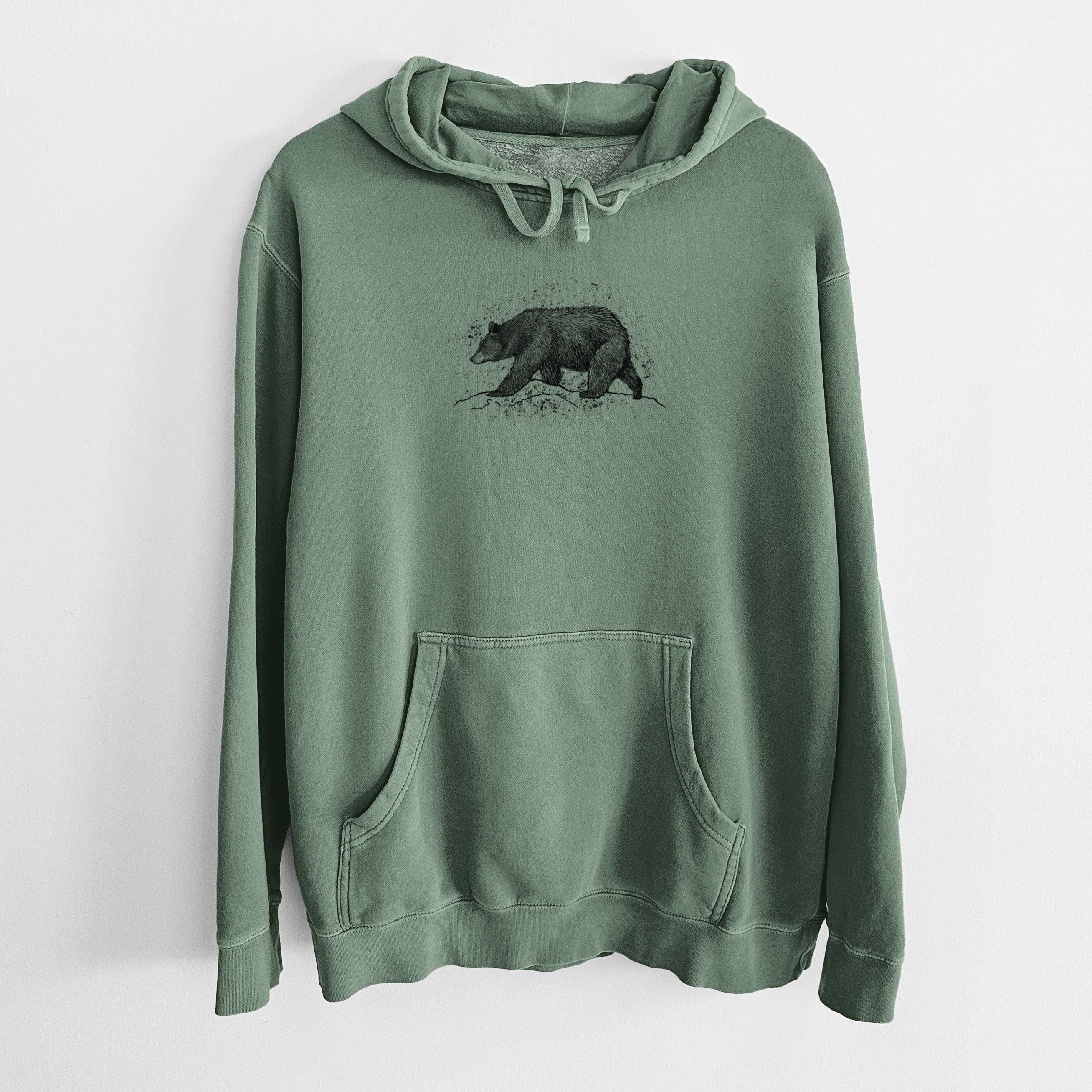 Black Bear - Unisex Pigment Dyed Hoodie