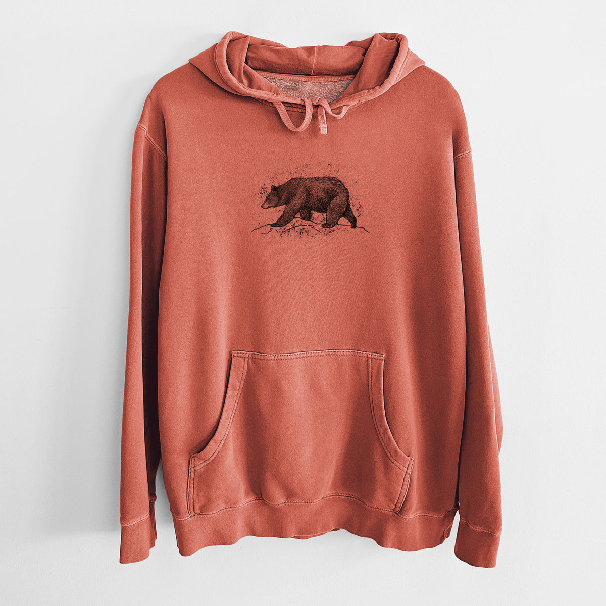 Black Bear - Unisex Pigment Dyed Hoodie