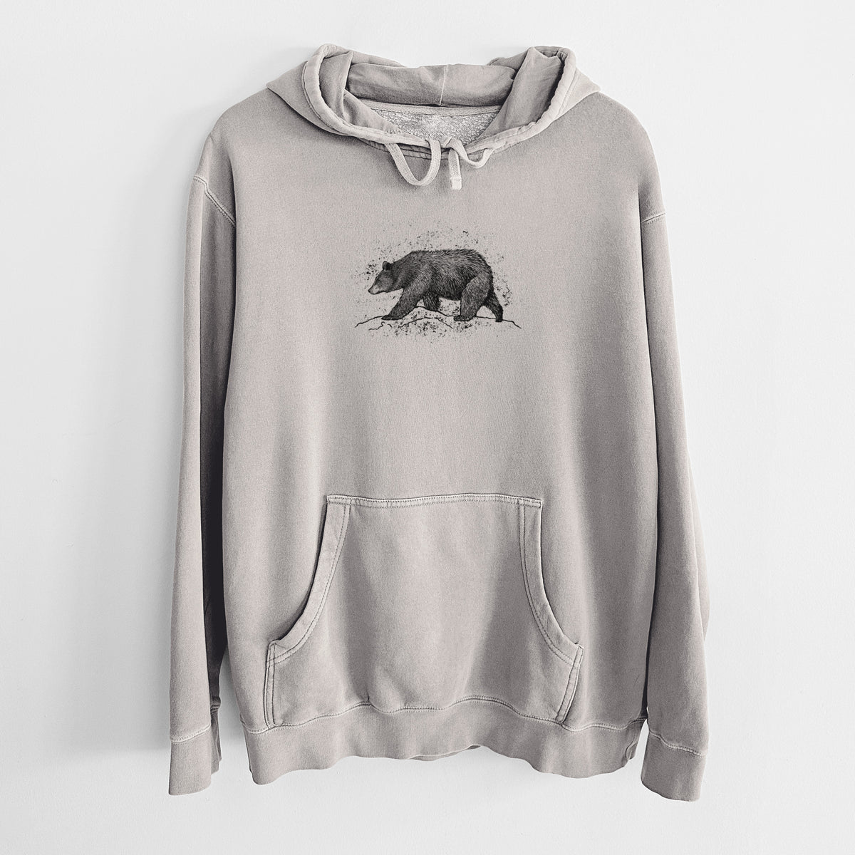 Black Bear - Unisex Pigment Dyed Hoodie