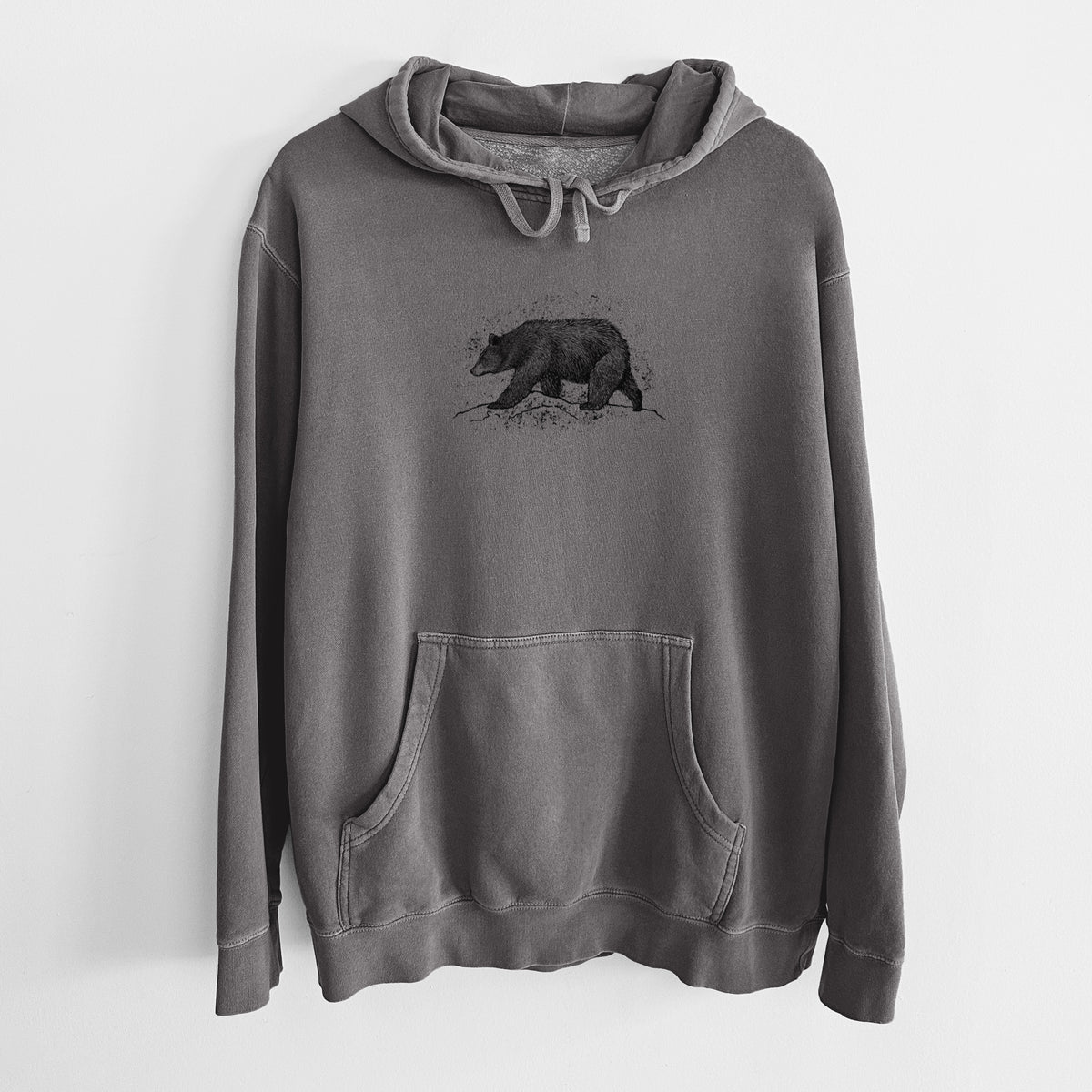 Black Bear - Unisex Pigment Dyed Hoodie