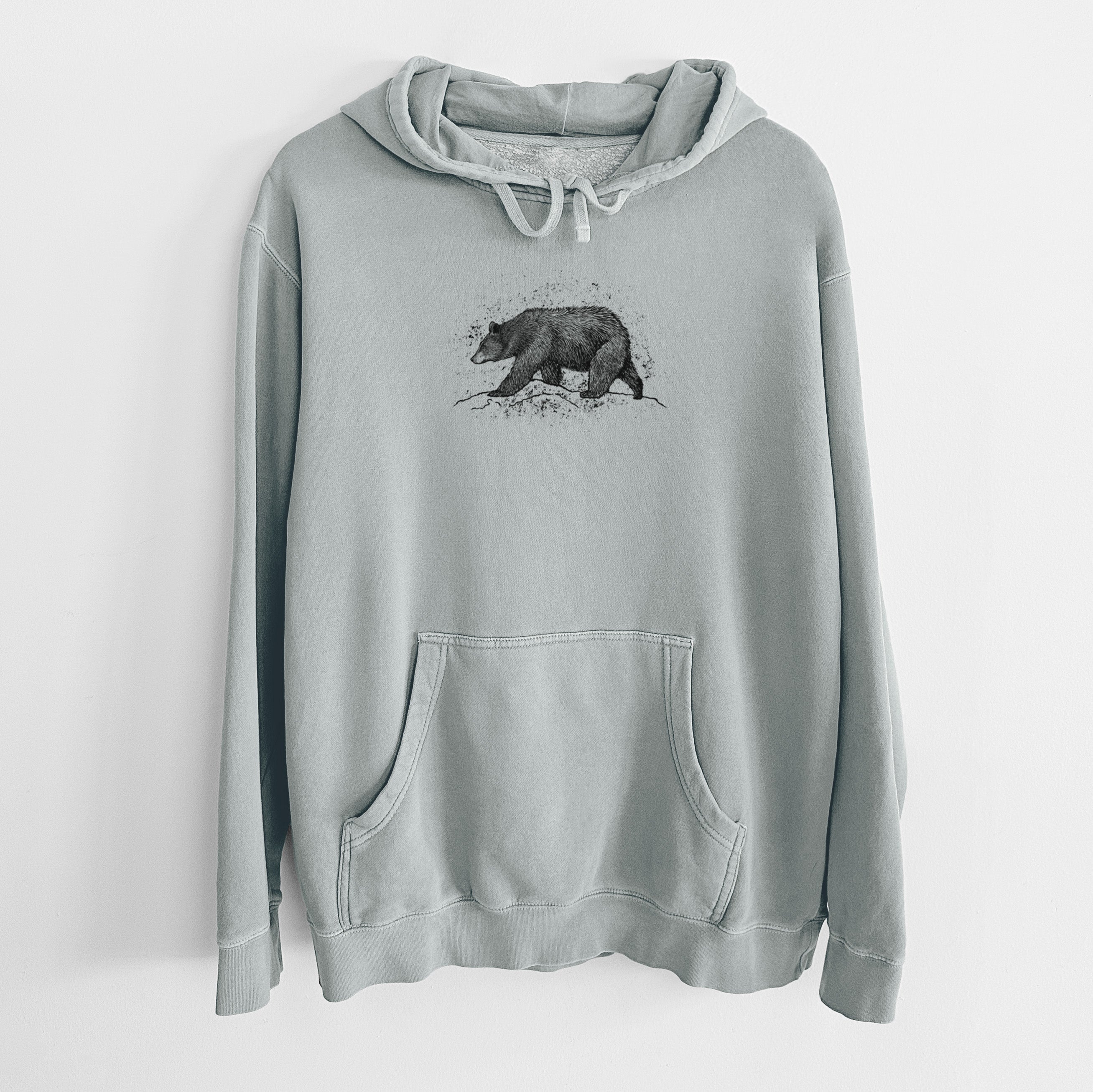 Black Bear - Unisex Pigment Dyed Hoodie