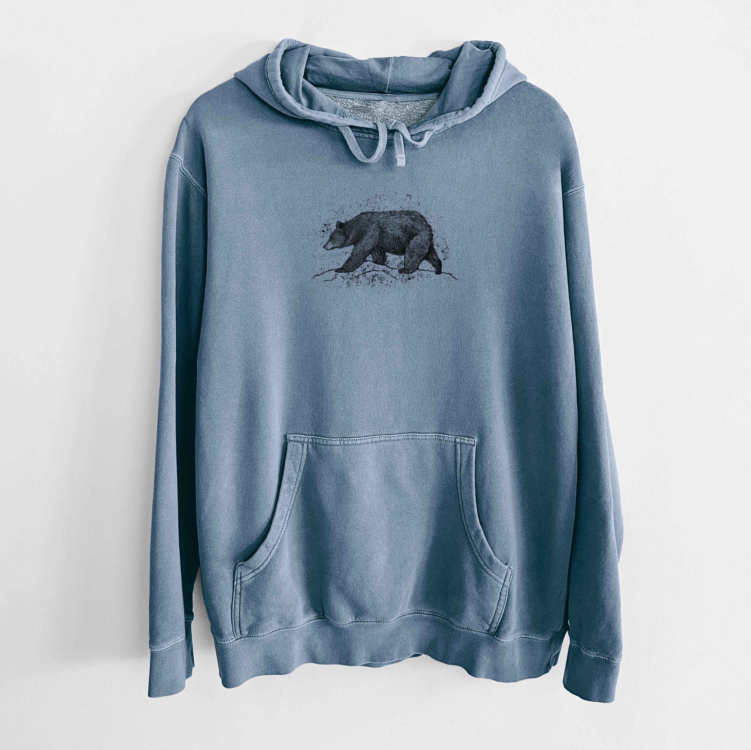 Black Bear - Unisex Pigment Dyed Hoodie