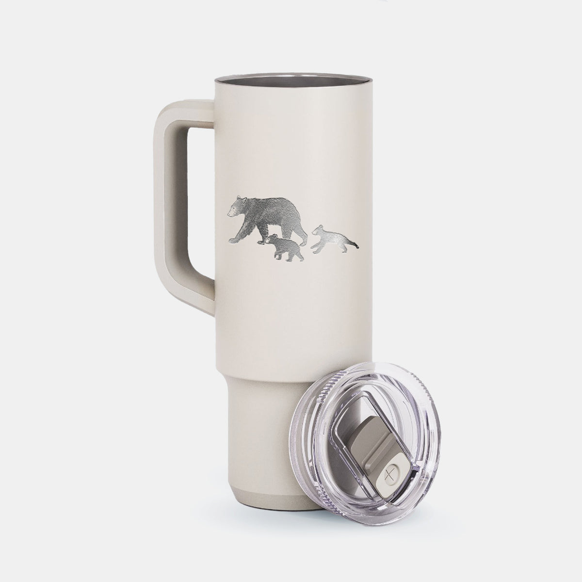 Mama Black Bear with Cubs - 40oz Skinny Recharge Tumbler
