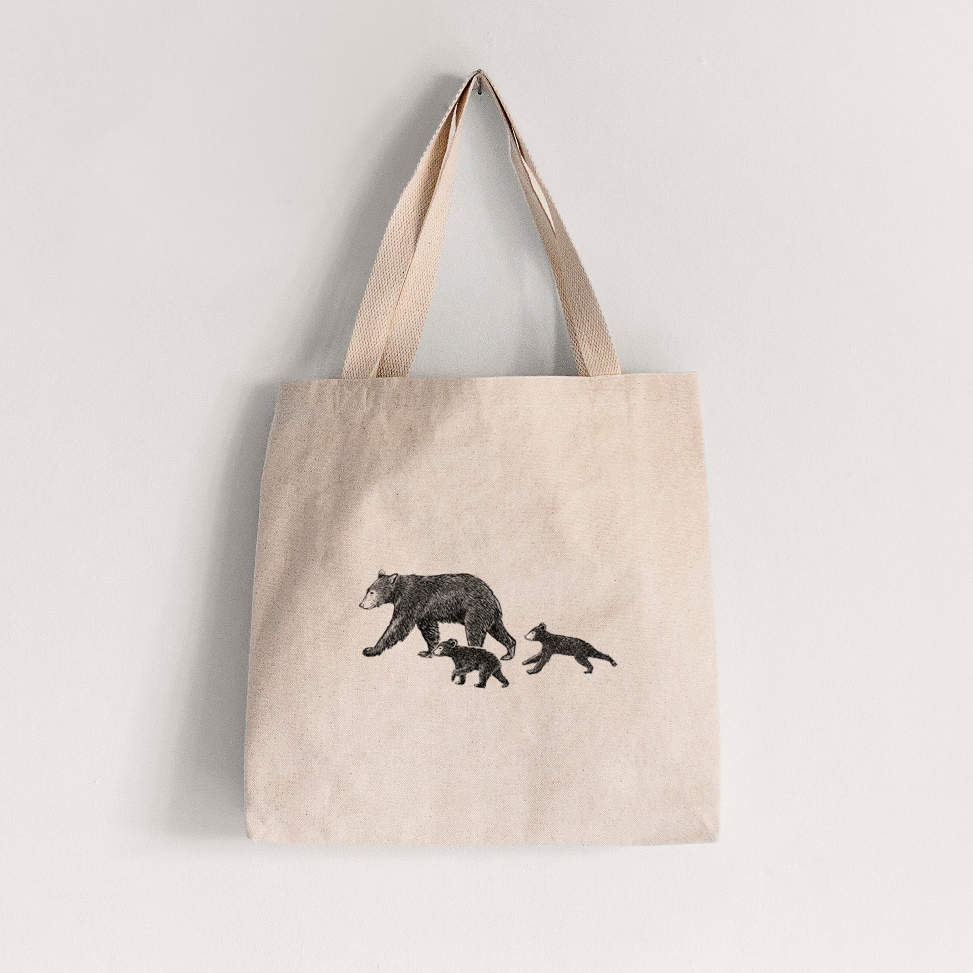 Mama Black Bear with Cubs - Tote Bag