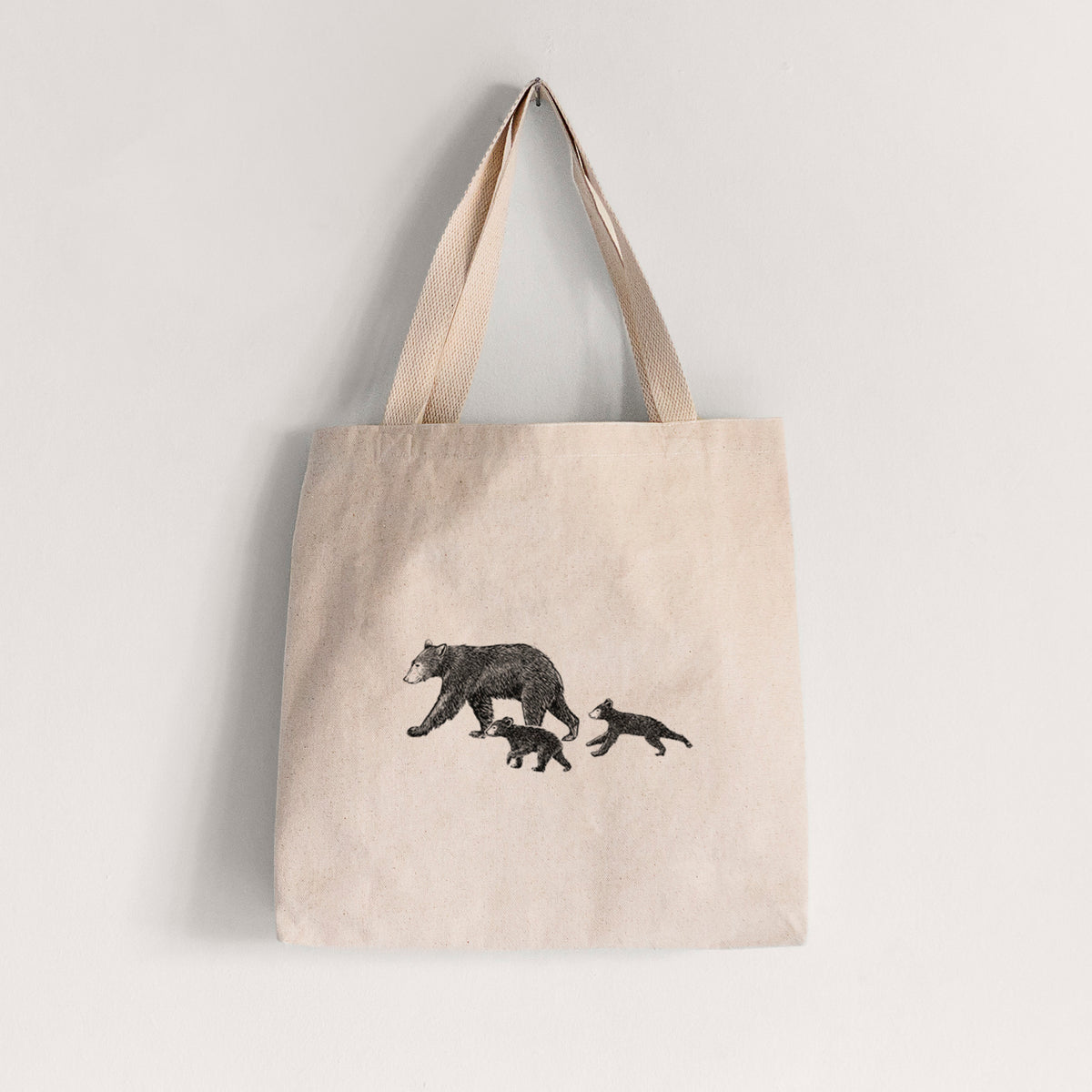 Mama Black Bear with Cubs - Tote Bag