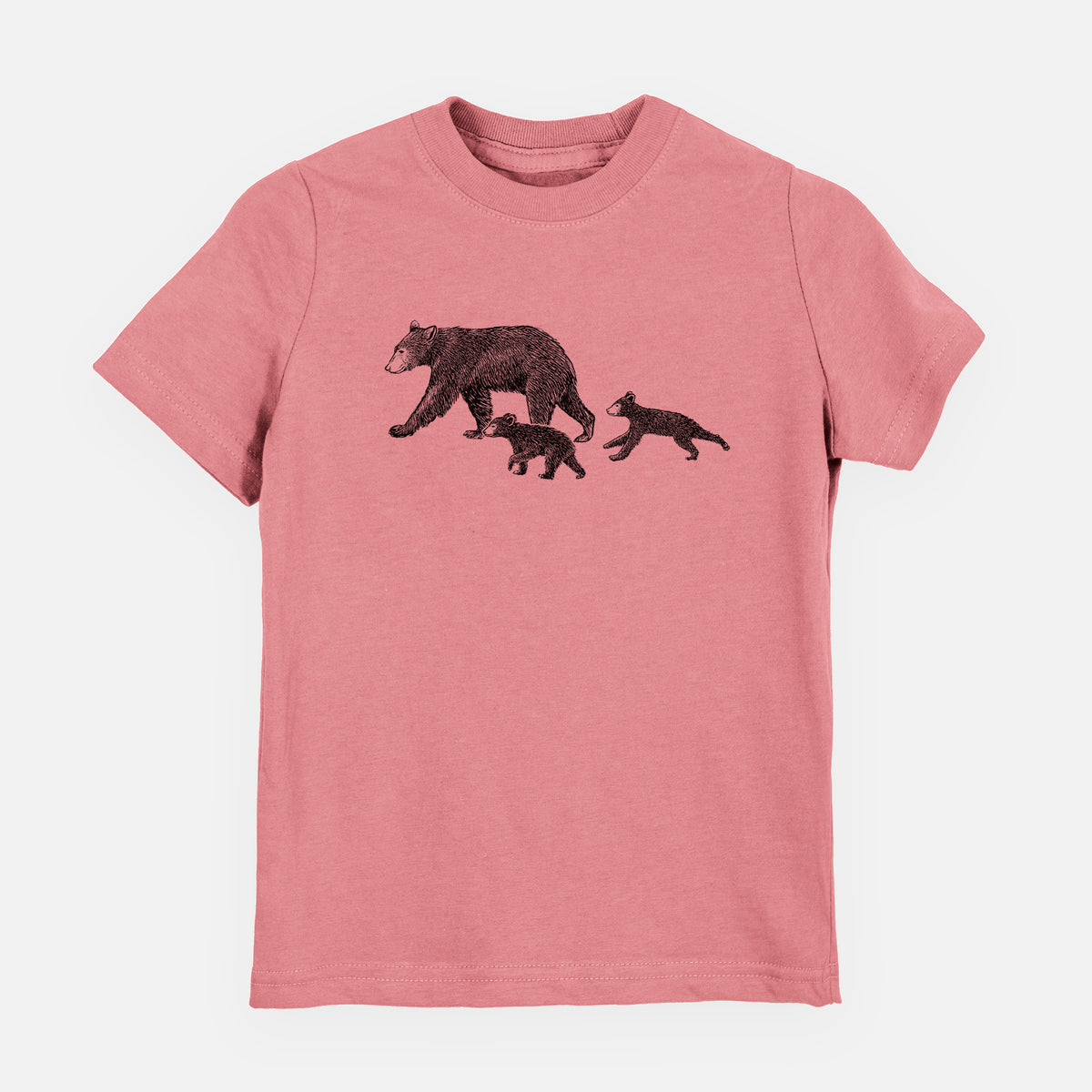 Mama Black Bear with Cubs - Toddler/Youth Shirt