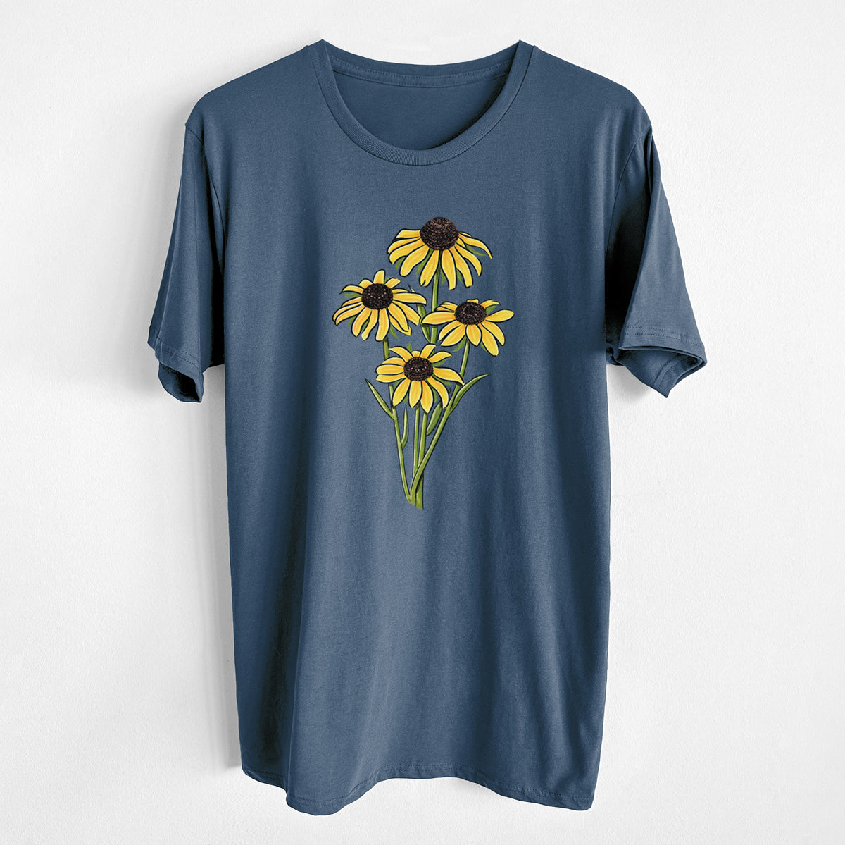 Black-eyed Susans - Rudbeckia hirta - Unisex Crewneck - Made in USA - 100% Organic Cotton