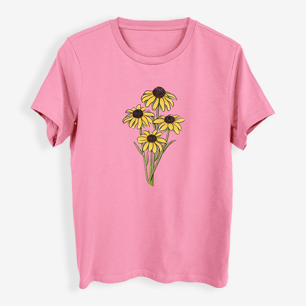 Black-eyed Susans - Rudbeckia hirta - Womens Everyday Maple Tee