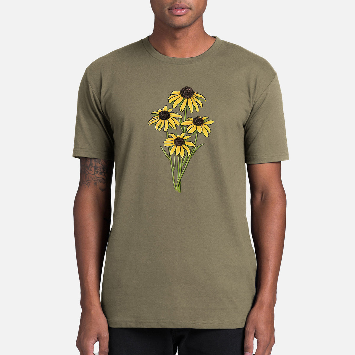 Black-eyed Susans - Rudbeckia hirta - Mens Everyday Staple Tee