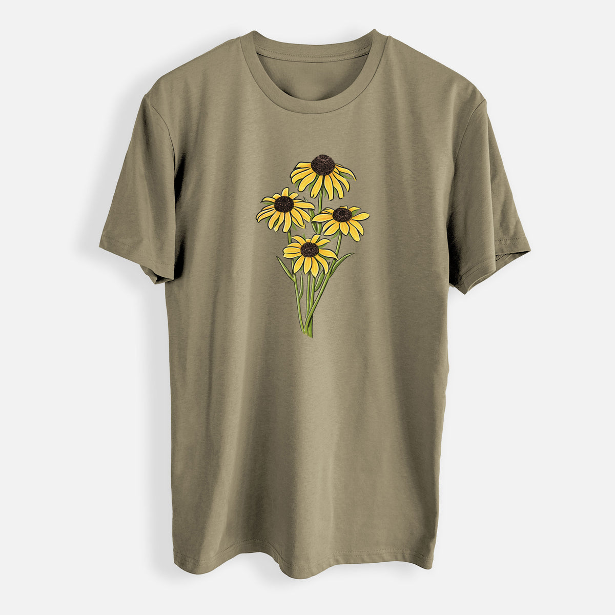 Black-eyed Susans - Rudbeckia hirta - Mens Everyday Staple Tee