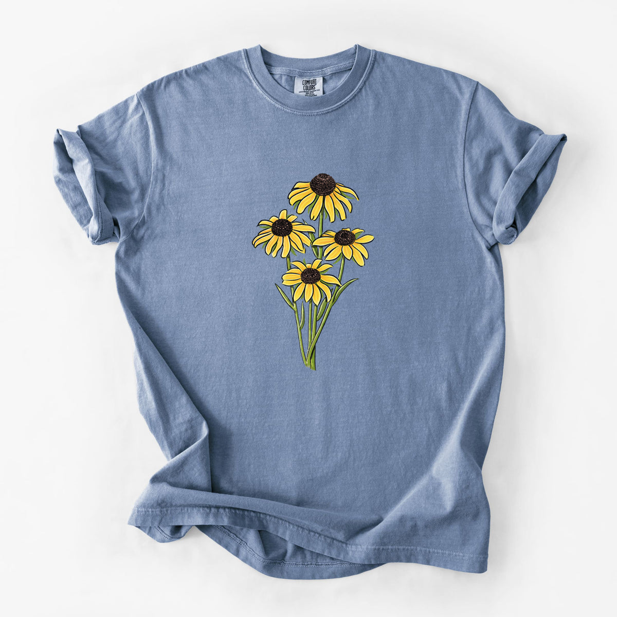 Black-eyed Susans - Rudbeckia hirta - Unisex Comfort Colors Garment-Dyed Heavyweight T-shirt