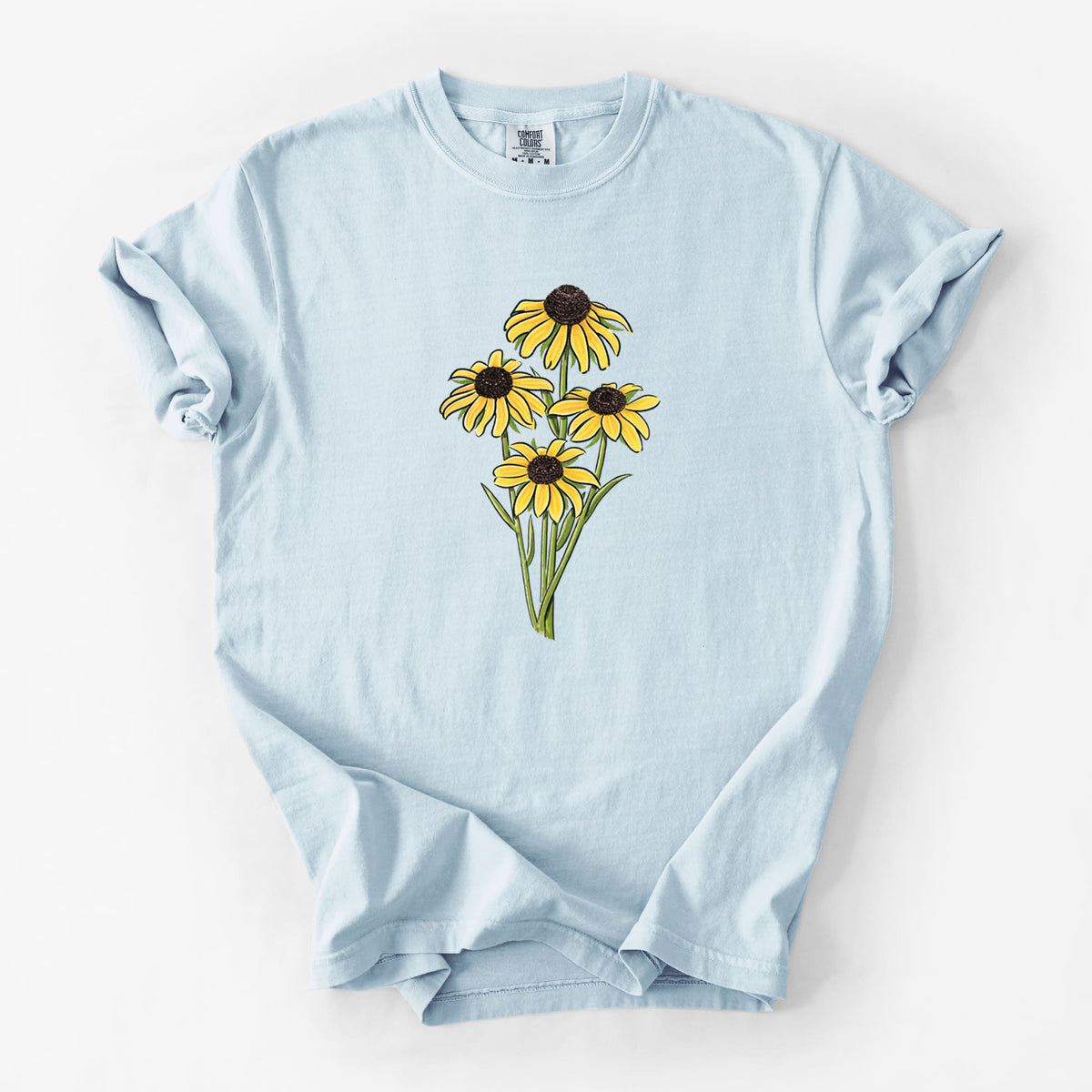 Black-eyed Susans - Rudbeckia hirta - Unisex Comfort Colors Garment-Dyed Heavyweight T-shirt