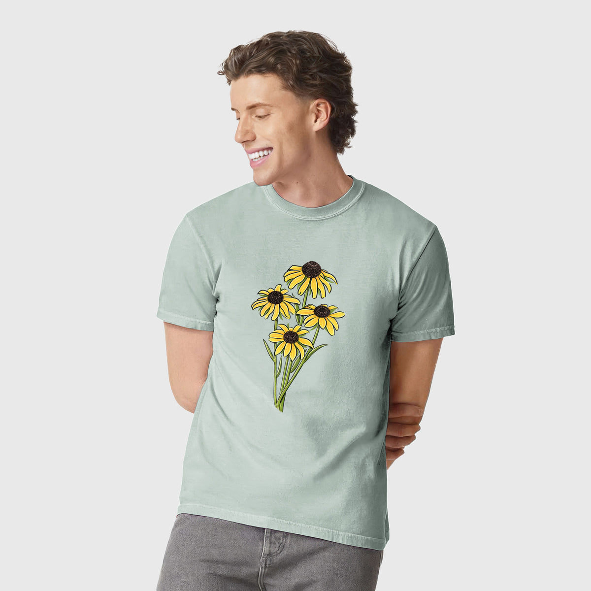 Black-eyed Susans - Rudbeckia hirta - Unisex Comfort Colors Garment-Dyed Heavyweight T-shirt